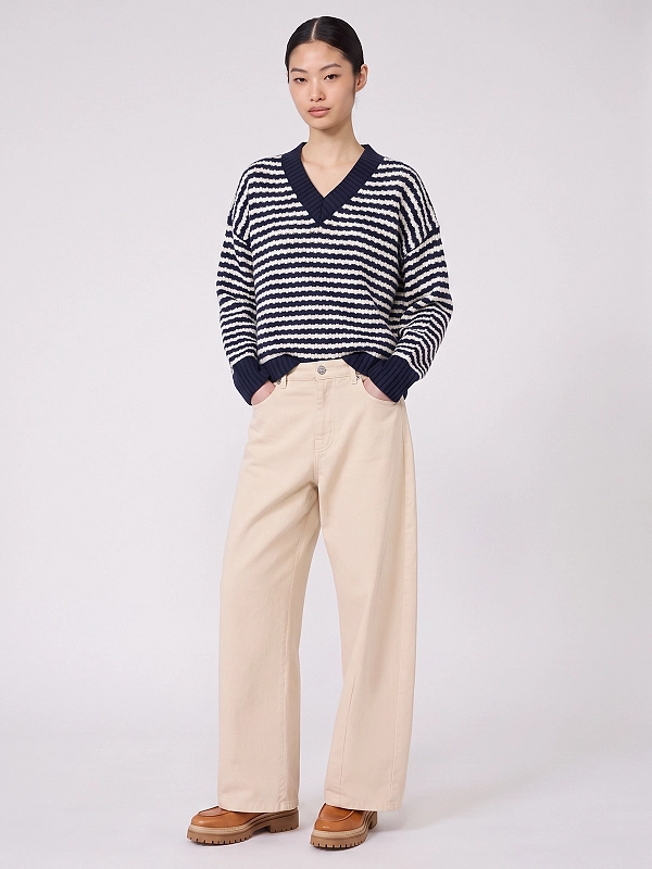 пуловер Max Mara Weekend WKDSPIGA цвет сине-белый