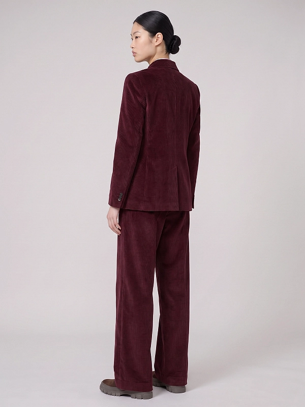 брюки вельветовые Max Mara Weekend WKDTANIA цвет бордовый