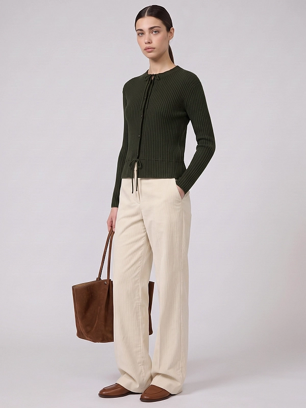 кардиган Max Mara Weekend WKSKAKI цвет темно-зеленый